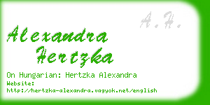 alexandra hertzka business card